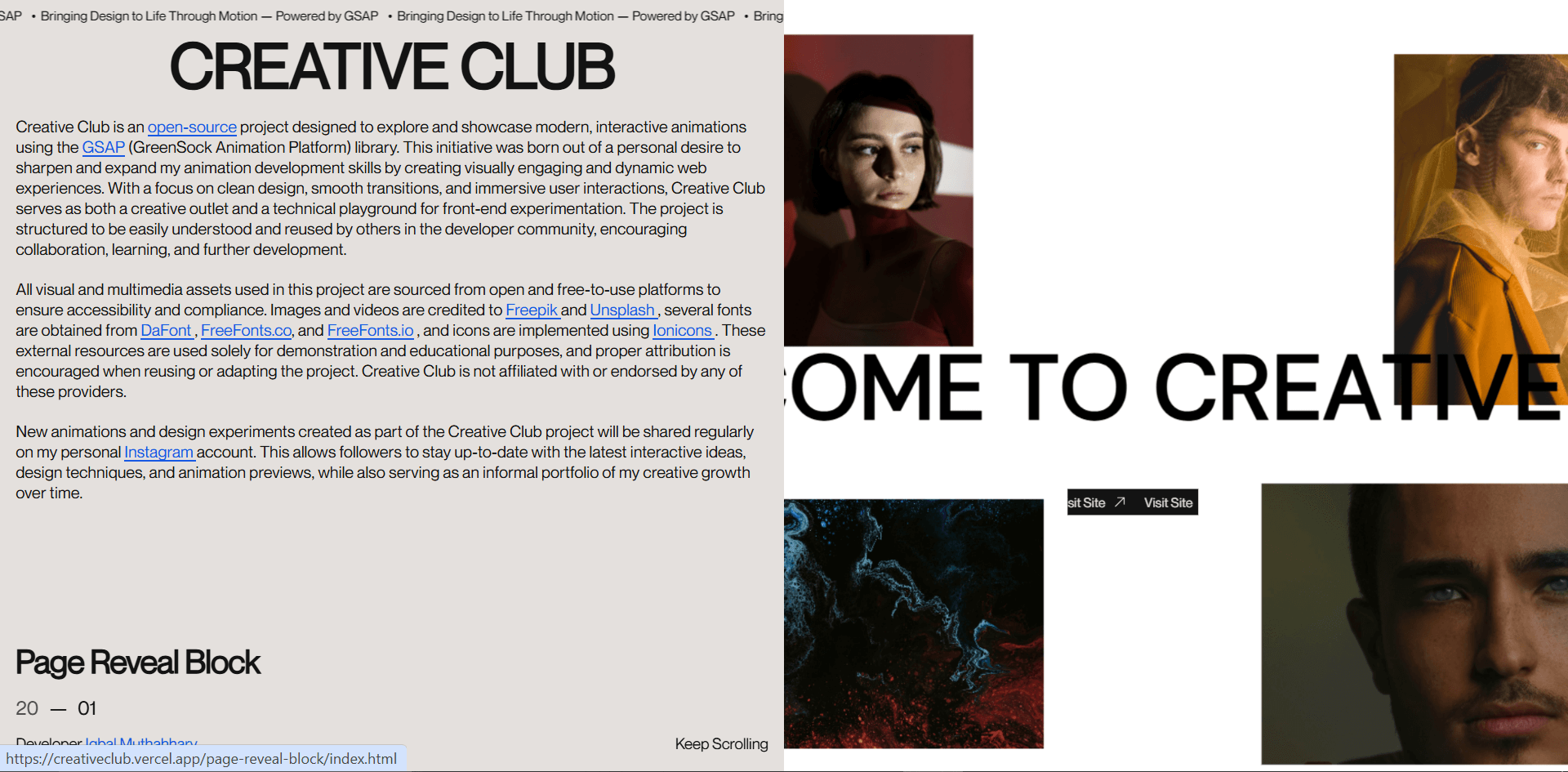 creative club project image